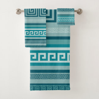 Griechischer Schlüssel - Meander - Ocean palette Badhandtuch Set