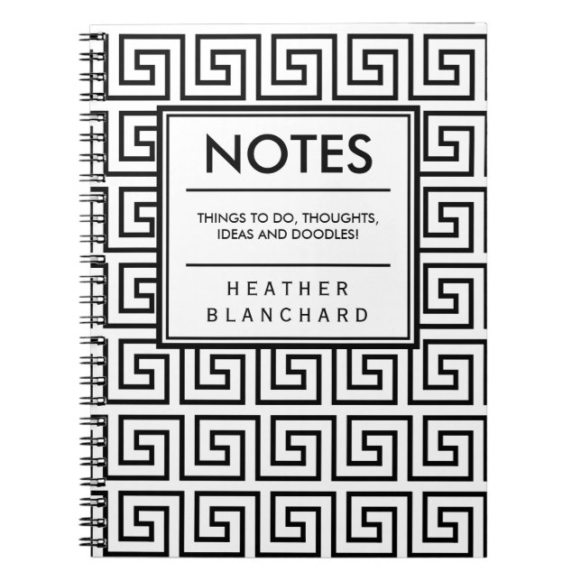 Griechischer Schlüssel Notizblock (Vorderseite)