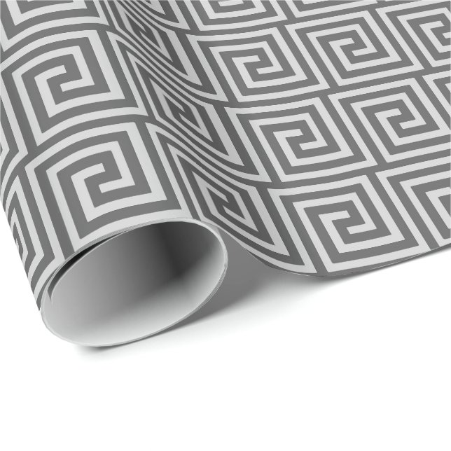 Griechischer Schlüssel, Schatten von Grauem/von Geschenkpapier (Rolleneckpunkt)