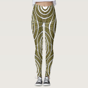 Griechischer Schlüsselanhänger für geometrische Sy Leggings