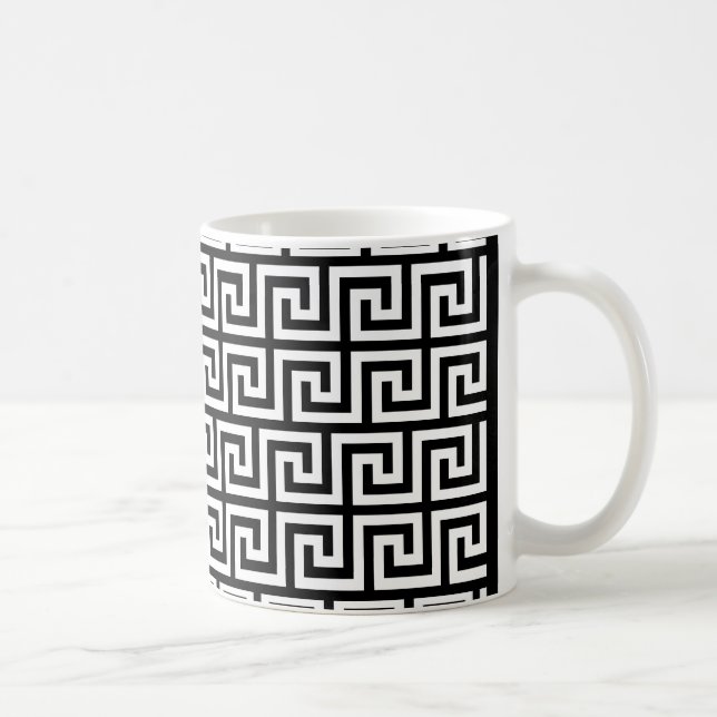 Griechischer Schlüsselentwurf Kaffeetasse (Rechts)