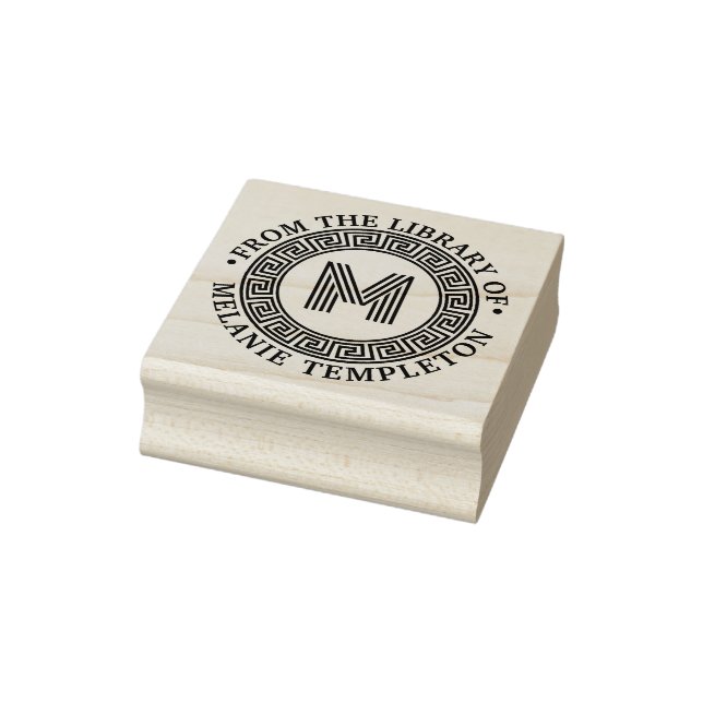 Griechischer Schlüsselrahmen "Aus der Bibliothek v Gummistempel (Stempel)