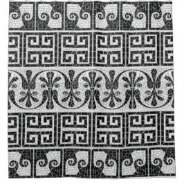 Griechischer schwarzer Marmor Duschvorhang