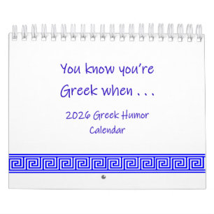 griechischer Spaß-Kalender 2026 Kalender