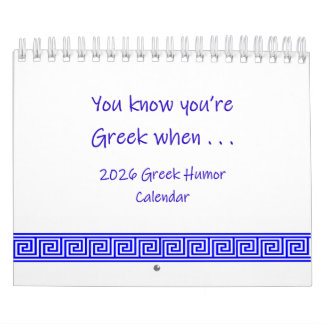 griechischer Spaß-Kalender 2026 Kalender