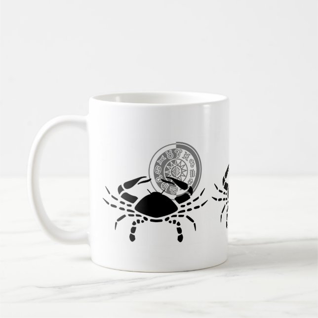 Griechischer Stil Krebs Krebs Zodiac Chart Kaffeetasse (Links)