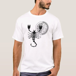 Griechischer Stil Scorpio Skorpion Zodiac Chart T-Shirt