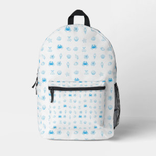 Griechischer Strand Minimalist Bedruckter Rucksack