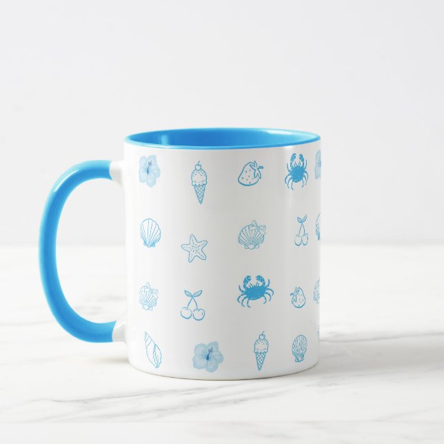 Griechischer Strand Minimalist Tasse (Links)