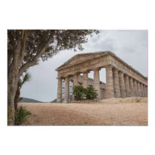 Griechischer Tempel bei Segesta, Sizilien Fotodruck
