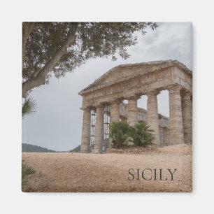Griechischer Tempel bei Segesta, Sizilien Magnet