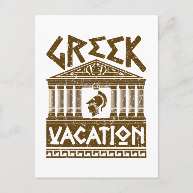 Griechischer Urlaub Griechen Reisende Souvenir Postkarte (Vorderseite)