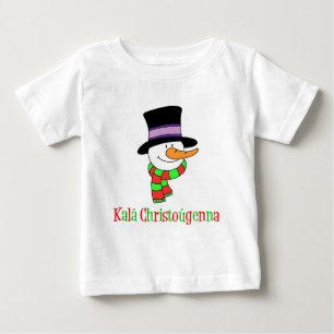 Griechischer Weihnachtsschneemann Baby T-shirt