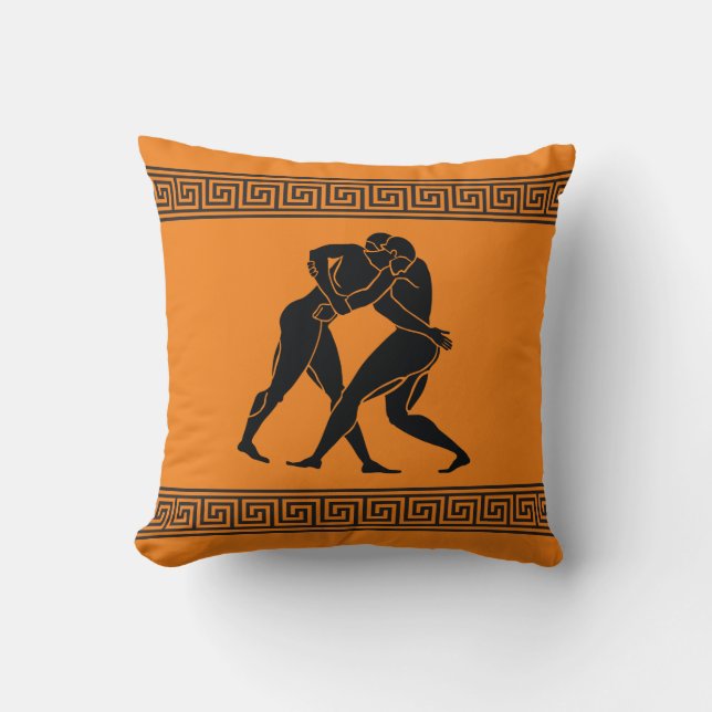 Griechischer Wrestling Athleten Kissen (Vorderseite)