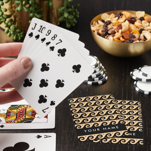 Griechischer Zeigerschlüssel, Wave Key, Braun, Ihr Spielkarten (In Situ)