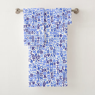 Griechisches Alphabet Badhandtuch Set