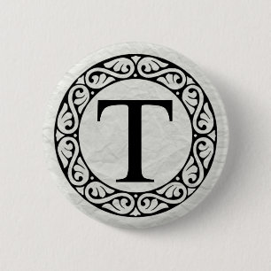Griechisches Alphabet Brief Tau Button