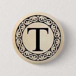 Griechisches Alphabet Brief Tau Button