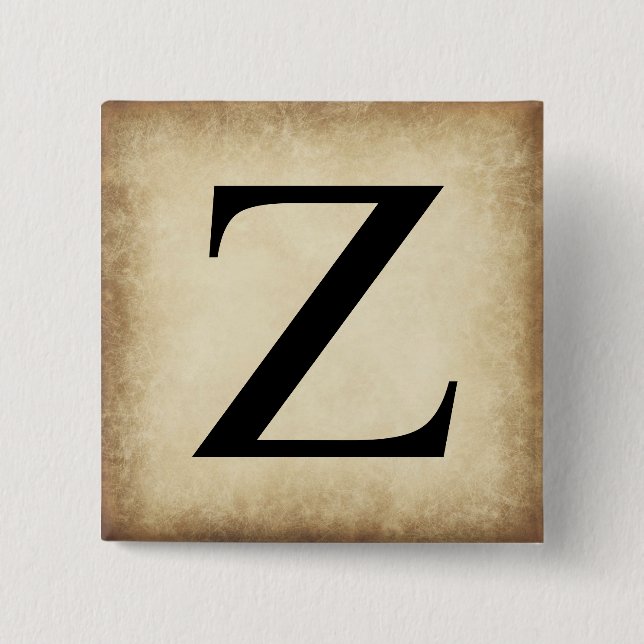 Griechisches Alphabet-BuchstabeZeta Button (Vorderseite)