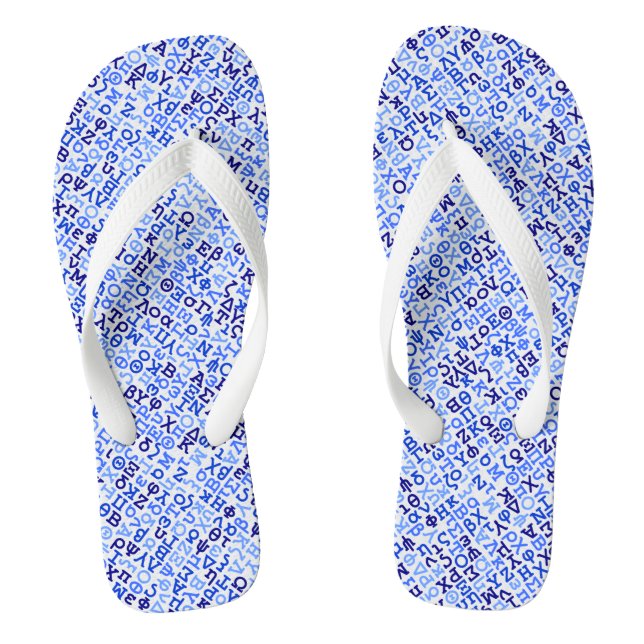 Griechisches Alphabet Flip Flops (Fußbett)