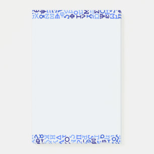 Griechisches Alphabet Post-it Klebezettel