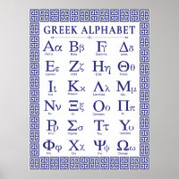 Griechisches Alphabet-Poster