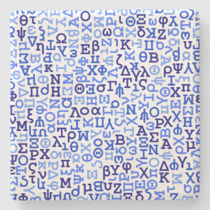 Griechisches Alphabet Steinuntersetzer