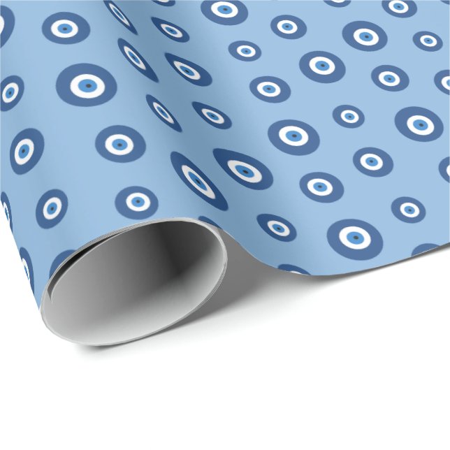 Griechisches Auge Geschenkpapier (Rolleneckpunkt)