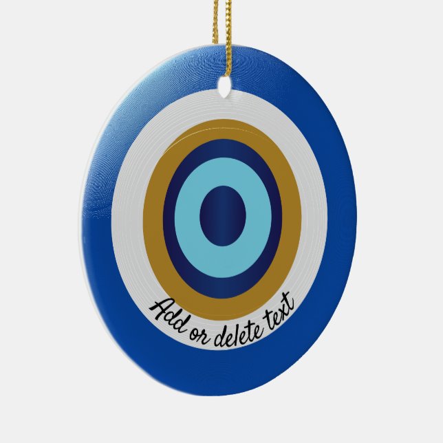 griechisches Augendesign nur noch Text hinzufügen Keramik Ornament (Rechts)