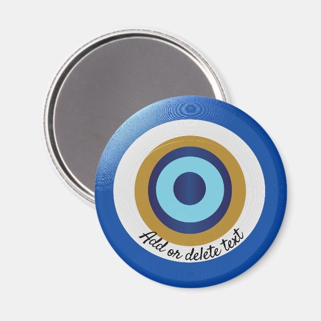 griechisches Augendesign nur noch Text hinzufügen Magnet (Vorderseite/Rückseite)
