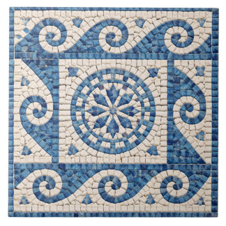 Griechisches blaues Mosaik – Mittelmeer Keramikfli Fliese