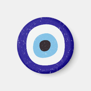 Griechisches Böse-Augen-Distressed-Design Magnet