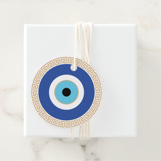 Griechisches böses Auge auf griechischer Ebene Geschenkanhänger (Beispiel)