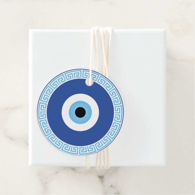 Griechisches böses Auge auf griechischer Ebene Geschenkanhänger (Beispiel)