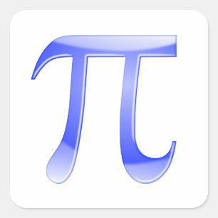 Griechisches Buchstaben-Pi-Symbol Quadratischer Aufkleber