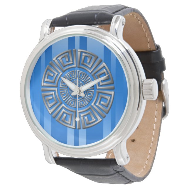 Griechisches Circle Motif Armbanduhr (Schrägansicht)