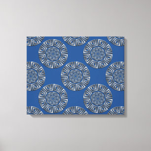 Griechisches Circle Motif Leinwanddruck