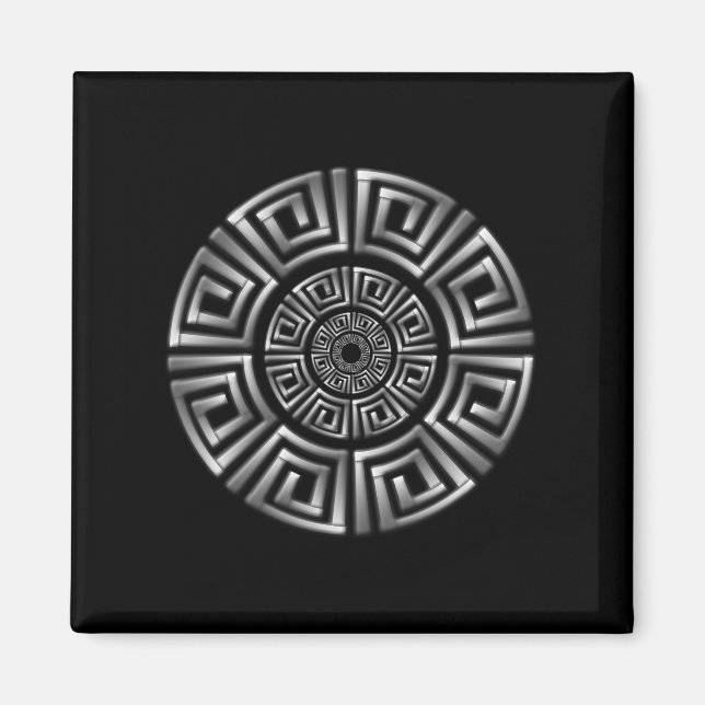 Griechisches Circle Motif Magnet (Vorne)