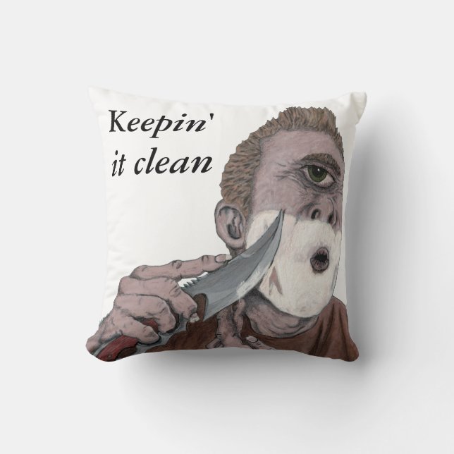 Griechisches Cyclops Knife Clean Shave Fantasy Art Kissen (Vorderseite)