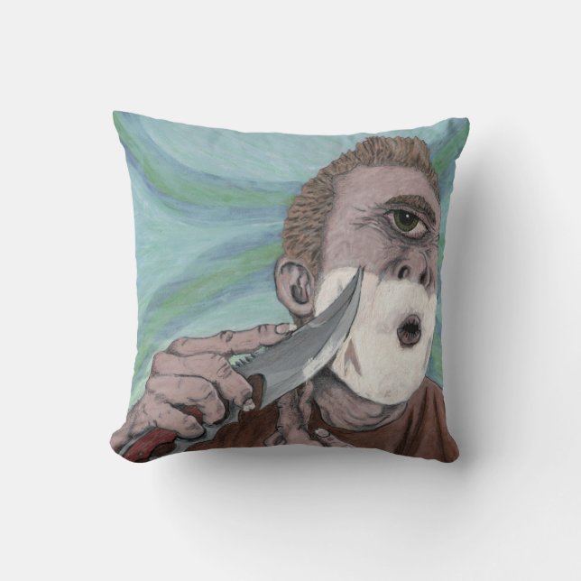 Griechisches Cyclops Knife Shave Fantasy Art Kisse Kissen (Vorderseite)