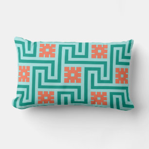 Griechisches Deco-Schlüsselband, Türkis, Aqua und  Lendenkissen