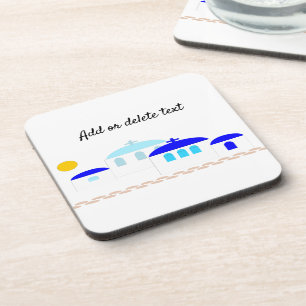 Griechisches Design, nur Text hinzufügen Getränkeuntersetzer