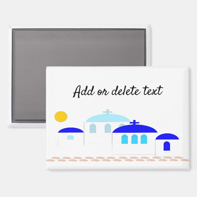 Griechisches Design, nur Text hinzufügen Magnet (Vorderseite/Rückseite)