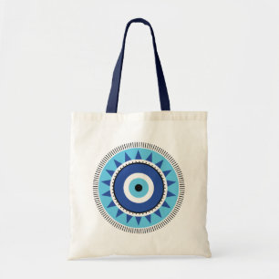 Griechisches Evil Eye Blau Tragetasche