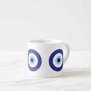 Griechisches Evil Eye Blue Mati Symbol Espressotasse