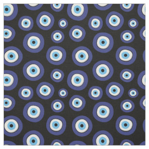 Griechisches Evil Eye Muster Stoff