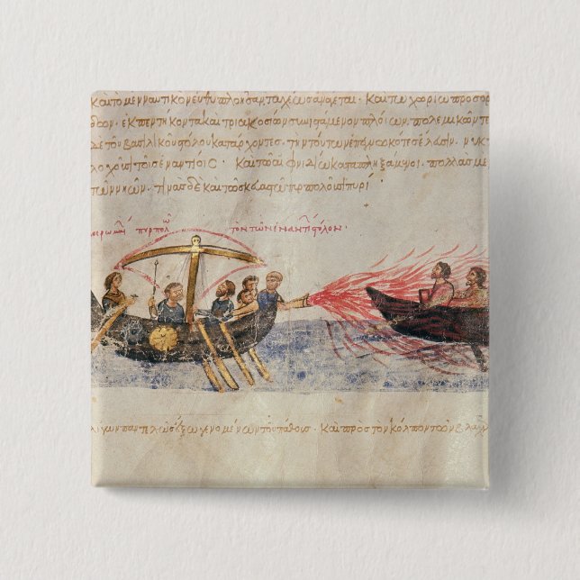 Griechisches Feuer (Pergament) Button (Vorderseite)