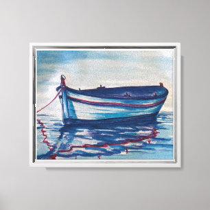 Griechisches Fischerboot #3 - Kunst der Mauer Leinwanddruck