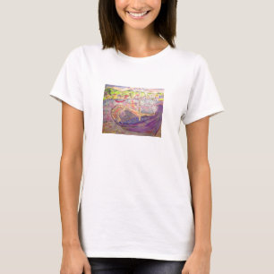 griechisches Fischerboot bei Sonnenuntergang T-Shirt