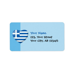 Griechisches Flag Adressaufkleber